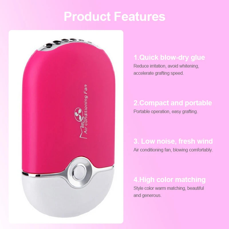 MASSA USB Mini Eyelashes Fan – Quick-Drying Lash Glue Dryer, Eyelash Extension Tool for Professional Makeup