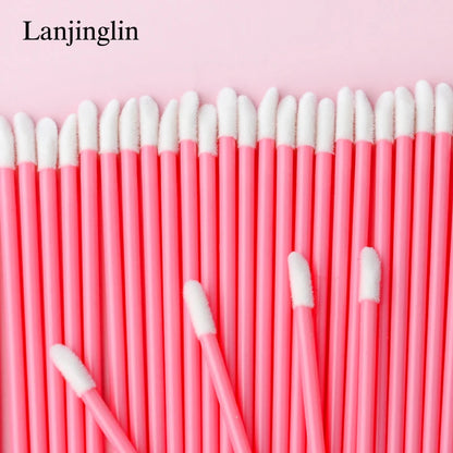Lanjinglin 5/50 Pcs Engangs Lip Brush Makeup Børster Lipstick Applicator Wands & Eyelash Extension Tool, Professional Skønhed Tilbehør