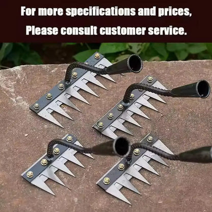 Carbon Steel Garden Weeding Rake – 5/6/7/8 Tandjordslossning & ogräsborttagningsverktyg för gård, trädgård och landskapsarkitektur