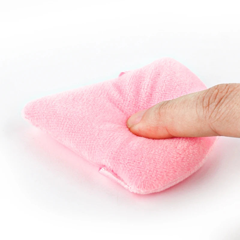 SHIDISHANGPIN Triangle fløjl Powder Puff Genbrugelig Face Kosmetiske Svampe, Mini Cotton Makeup Puff til Foundation, Eyeshadow, og Skønhedsværktøjer (1/2/3/6pcs)