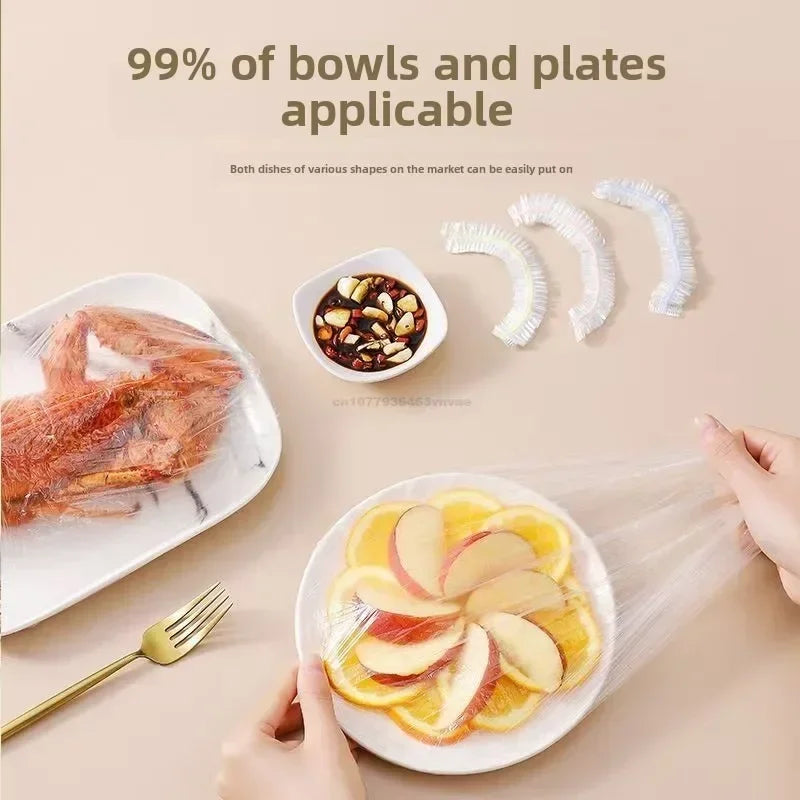 Färgstarka engångs och återanvändbara livsmedel täcker – Elastisk plast Wrap för skålar, frukt och livsmedel lagring