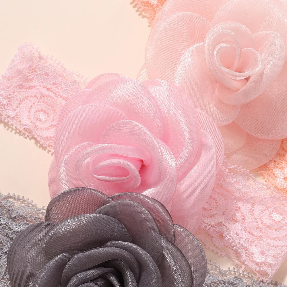 1Pc Baby Nylon Headscarf - Handgjorda blomhuvudband för nyfödda flickor, Toddler Elastic Hair Turban