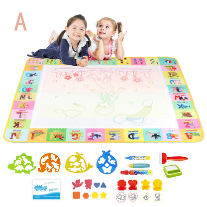 100x80CM Magic Water Drawing Mat – Reusable Doodle Board Montessori Educational Toy for Kids