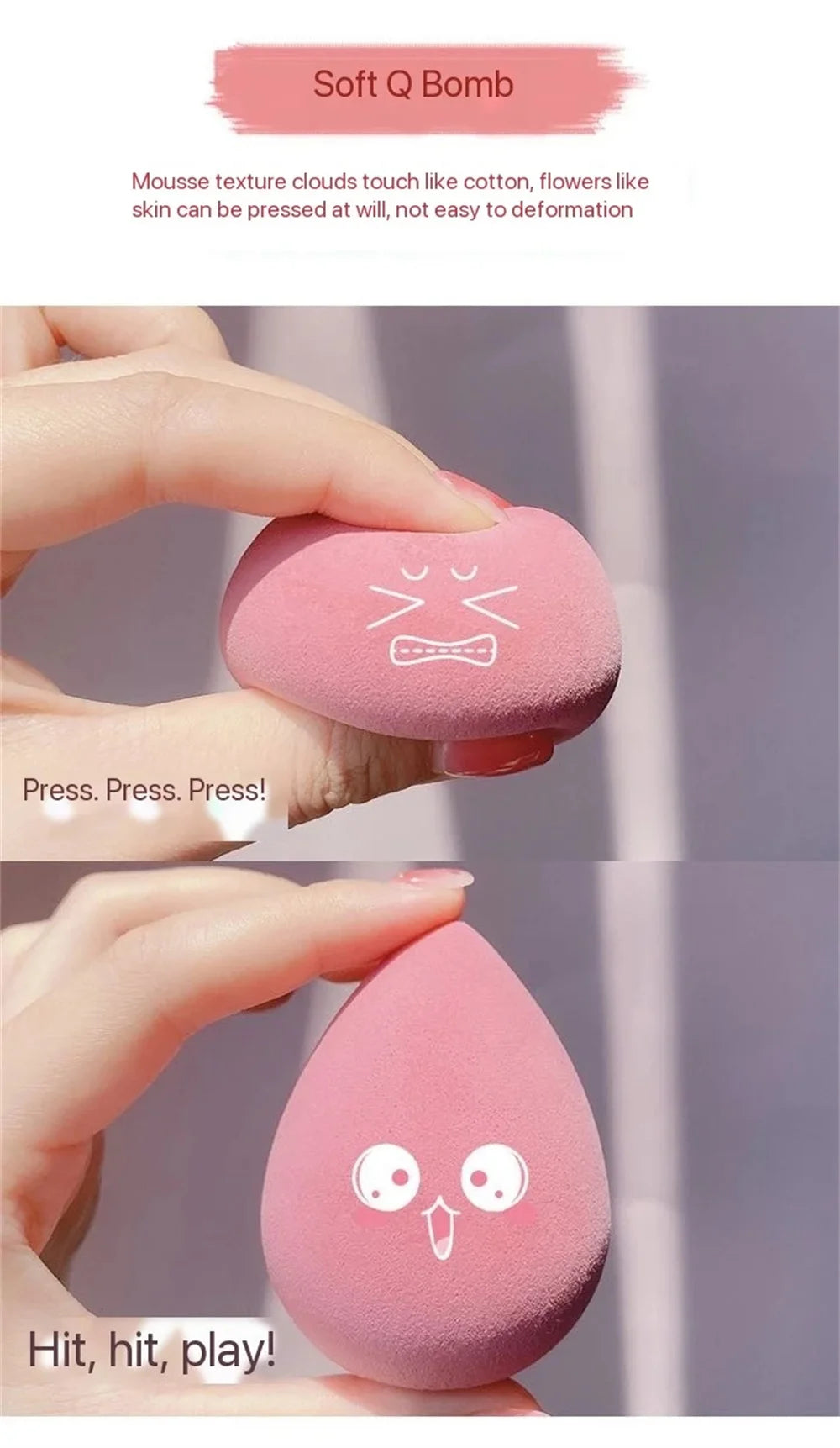 4PCS Makeup Sponge Blender Beauty Egg Cosmetic Puff – Soft Foundation & Powder Sponges för kvinnor, Professionella skönhetsverktyg
