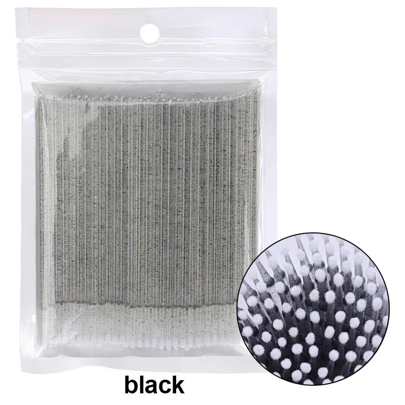 100PCS Eyelash Rengöringsborstar – Micro Cotton Swabs för Lash Extensions & Makeup Removal