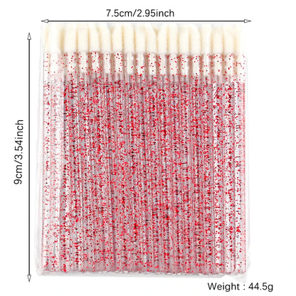 Lanjinglin 5/50 Pcs Engangs Lip Brush Makeup Børster Lipstick Applicator Wands & Eyelash Extension Tool, Professional Skønhed Tilbehør