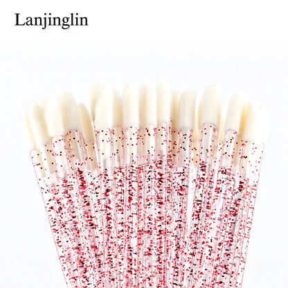 Lanjinglin 5/50 Pcs Engangs Lip Brush Makeup Børster Lipstick Applicator Wands & Eyelash Extension Tool, Professional Skønhed Tilbehør