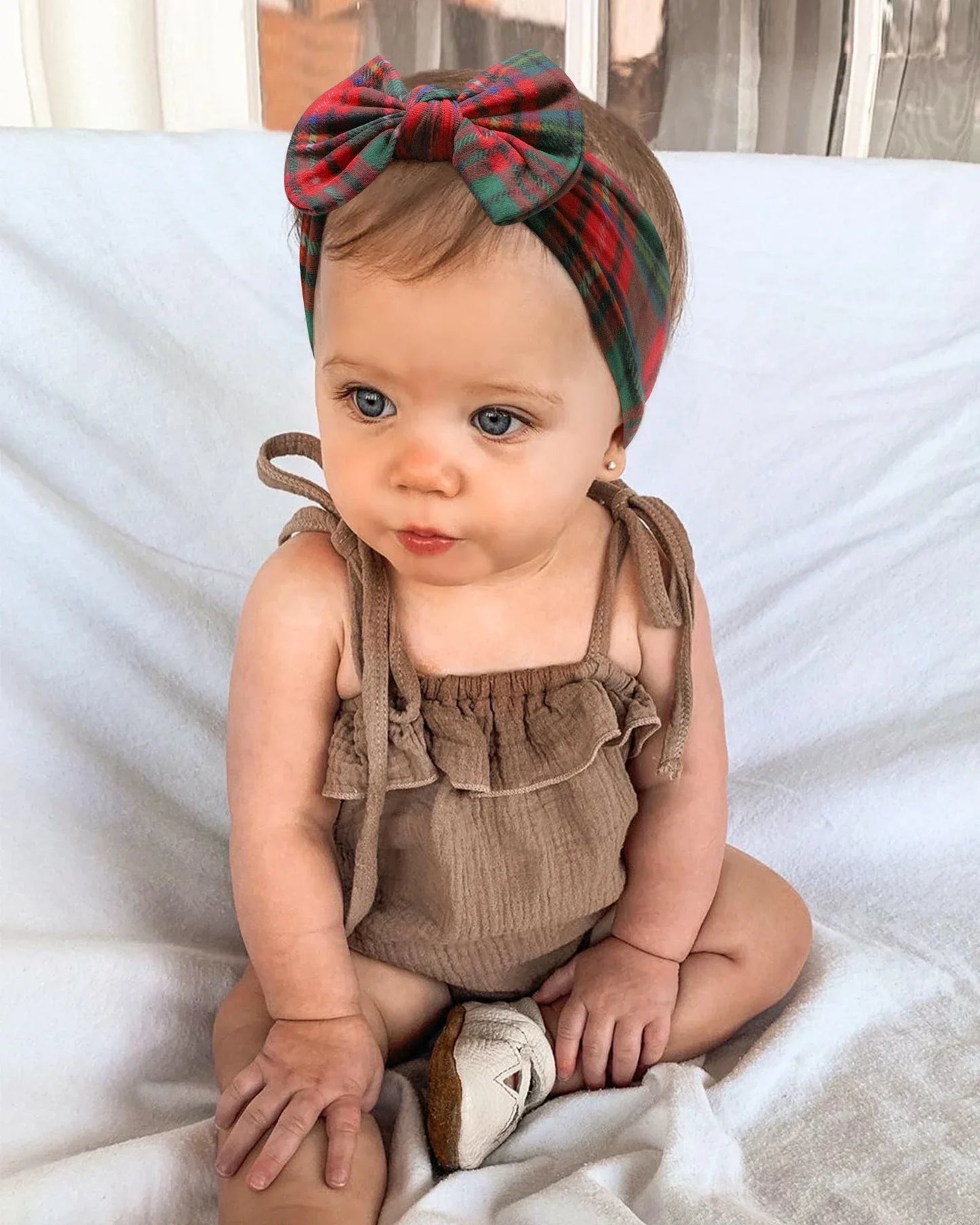 1Pc Baby Nylon Headscarf - Handgjorda blomhuvudband för nyfödda flickor, Toddler Elastic Hair Turban