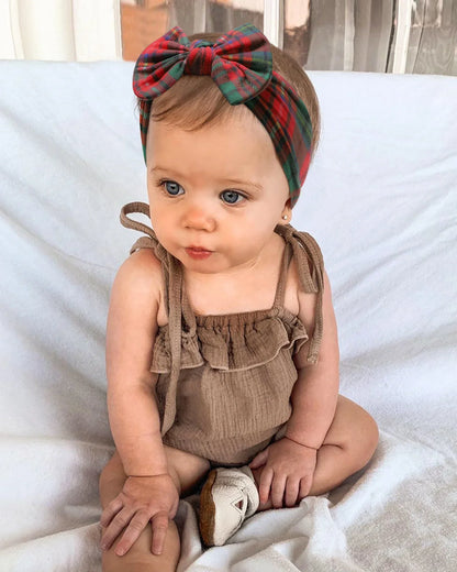 1Pc Baby Nylon Headscarf - Handgjorda blomhuvudband för nyfödda flickor, Toddler Elastic Hair Turban