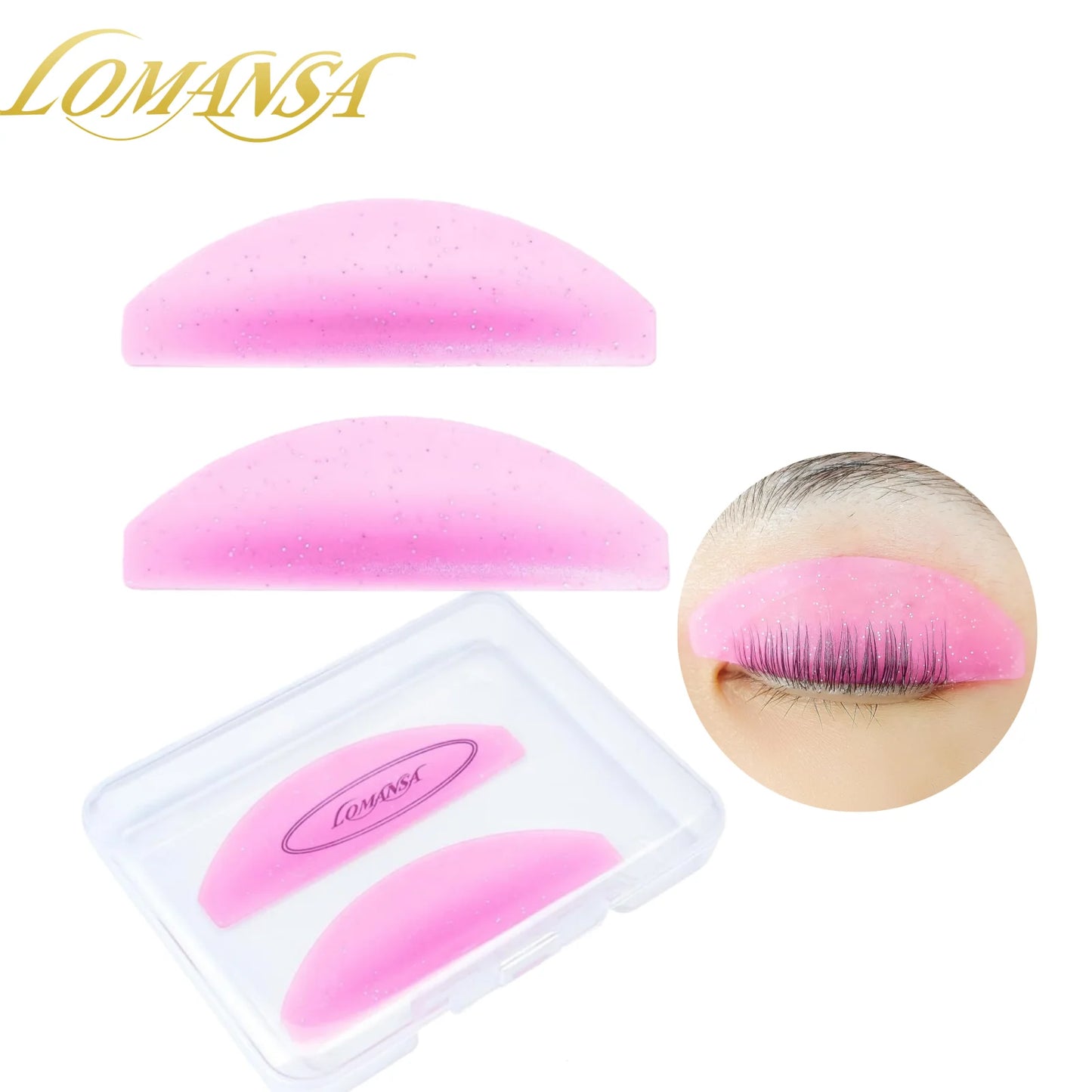 Lomansa 1 Pair Silicon Lash Softening Pads – Eyelash Perm Rods & Shields för Lash Lifting, Professionell Eyelash Tillbehör