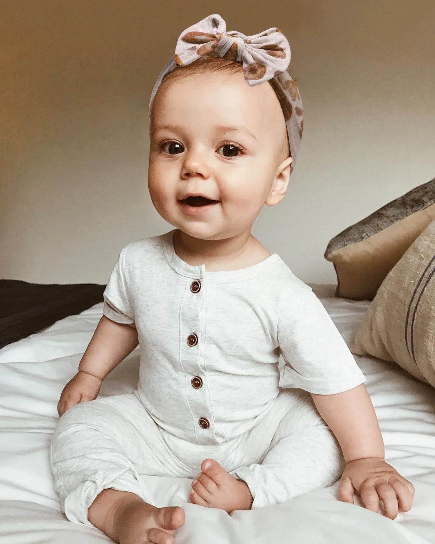 1Pc Baby Nylon Headscarf - Handgjorda blomhuvudband för nyfödda flickor, Toddler Elastic Hair Turban