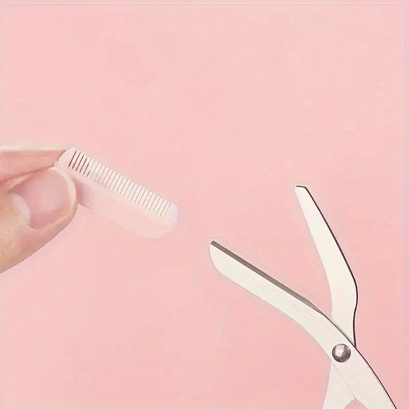 3-piece Eyebrow Trimmer sæt ! Rustfrit stål saks, Comb & Shaver for Eyelash og begynder Makeup, Precision Removal tilbehør