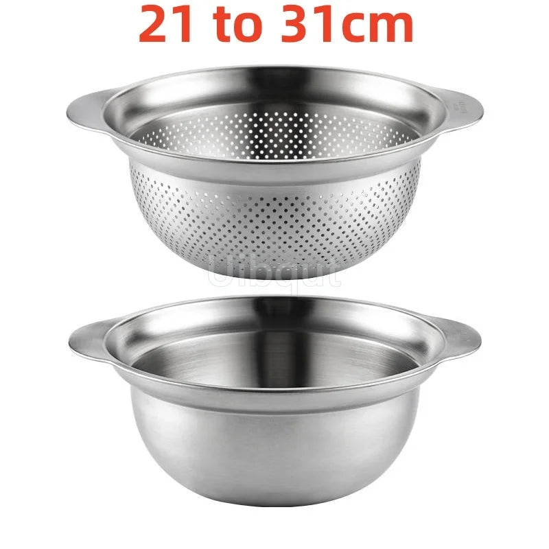 304 Rustfrit stål Vegetabilsk vask Basin & Strainer • Multi-purpose ris vaskemaskine, frugtfilter, køkken Drain kurv