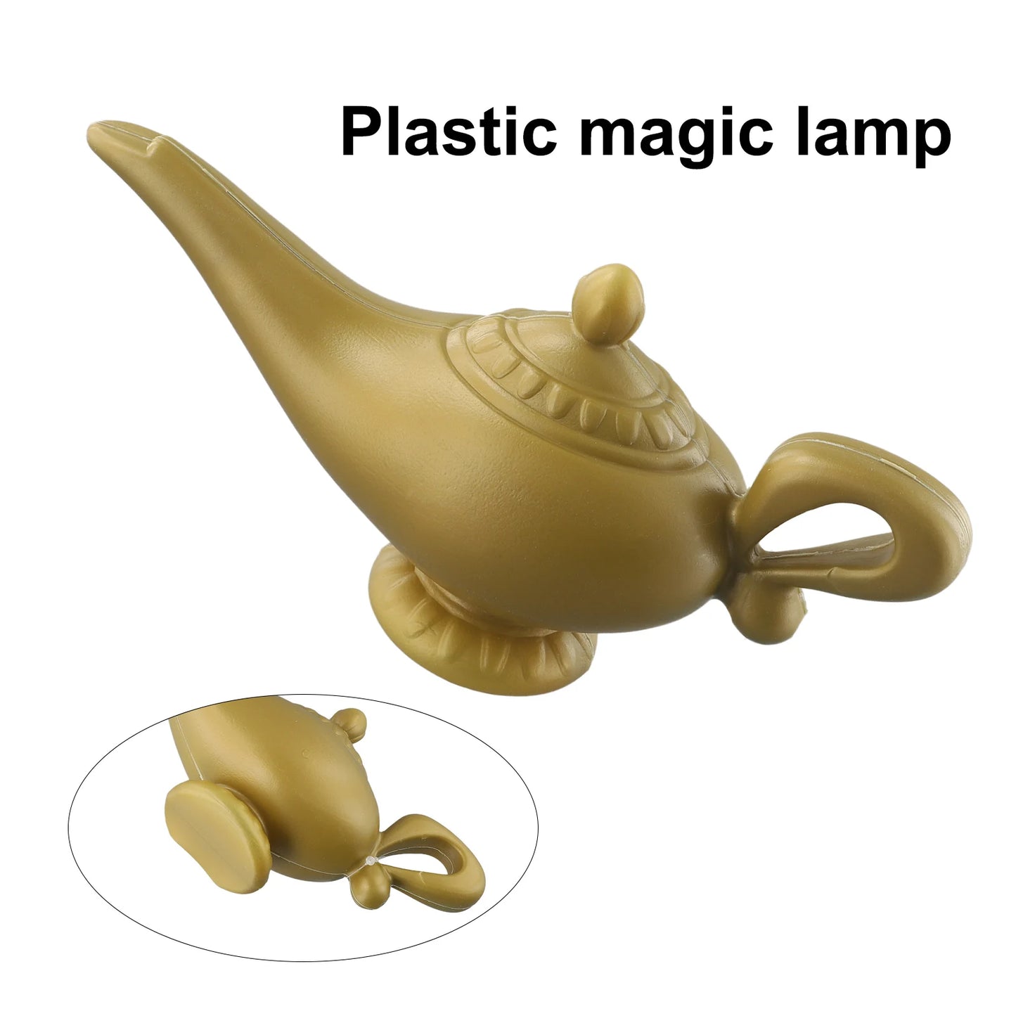 Aladdin Genie Lamp Costume Prop – Vintage Dekorativ Teapot, Retro Magic Lamp Ornament för Halloween, Jul & Fest Dekoration