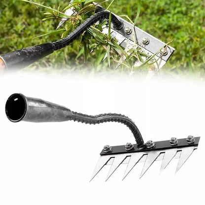 Carbon Steel Garden Weeding Rake – 5/6/7/8 Tandjordslossning & ogräsborttagningsverktyg för gård, trädgård och landskapsarkitektur