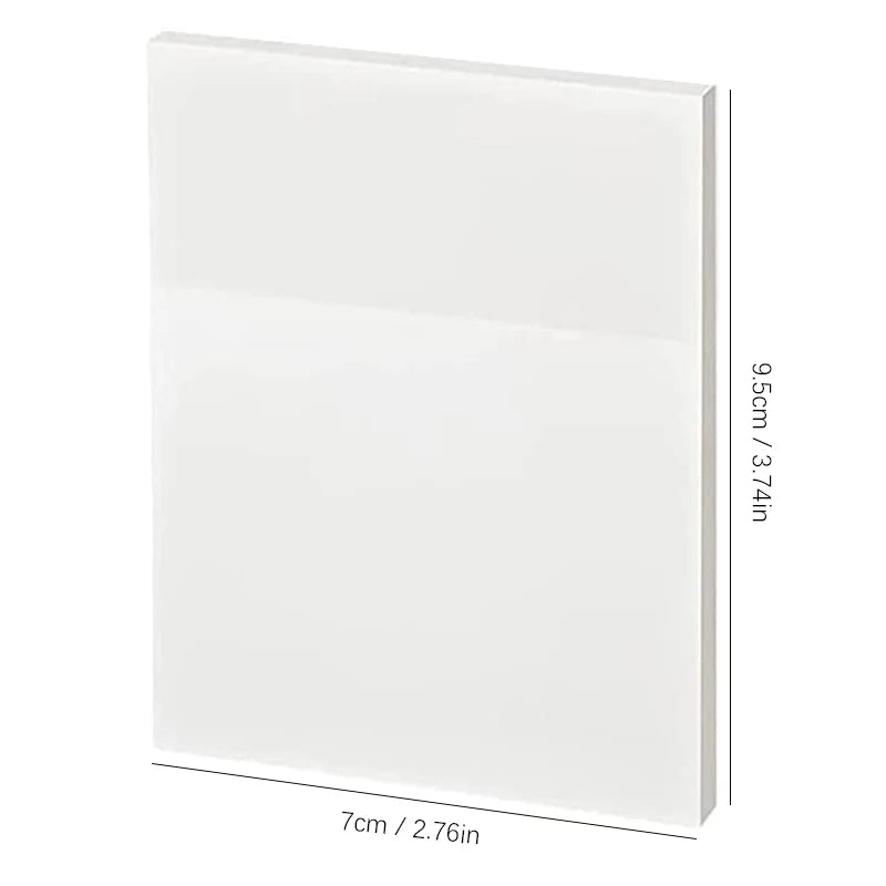 50 Plåt Transparent Sticky Notes – Vattentäta Meddelande & Signatur Stickers för Anteckningsböcker