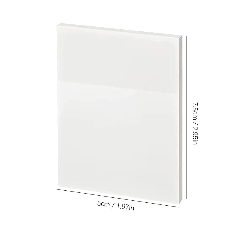 50 Plåt Transparent Sticky Notes – Vattentäta Meddelande & Signatur Stickers för Anteckningsböcker