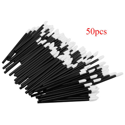 Lanjinglin 5/50 Pcs Engangs Lip Brush Makeup Børster Lipstick Applicator Wands & Eyelash Extension Tool, Professional Skønhed Tilbehør