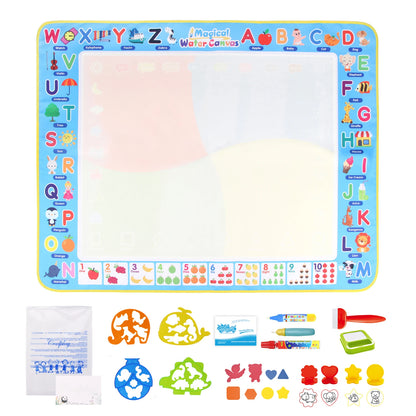 100x80CM Magic Water Drawing Mat – Reusable Doodle Board Montessori Educational Toy for Kids