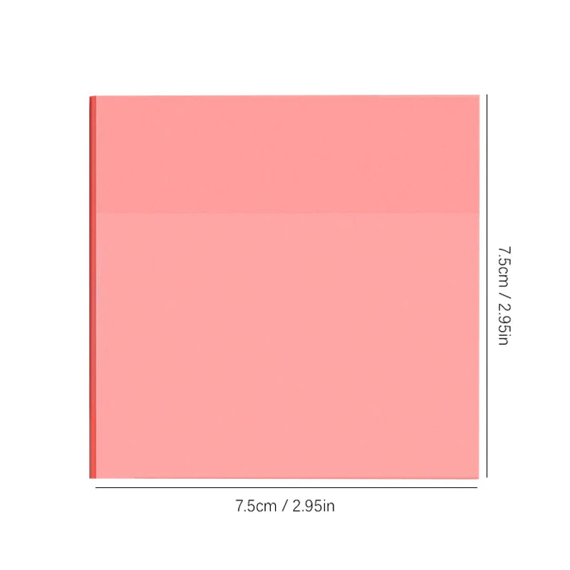 50 Plåt Transparent Sticky Notes – Vattentäta Meddelande & Signatur Stickers för Anteckningsböcker