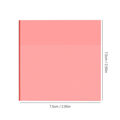 50 Plåt Transparent Sticky Notes – Vattentäta Meddelande & Signatur Stickers för Anteckningsböcker