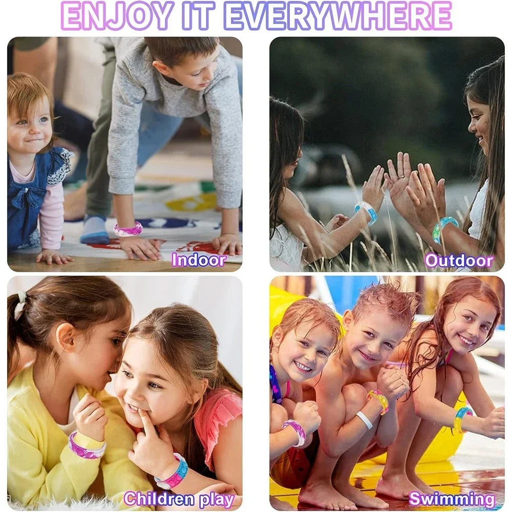 12/24/36PCS Silikon Färgglada Bubble Wristband - Barn Fest Favoriter, Födelsedag Gåvor, Bröllop Souvenirer, Karneval & Semester Armband
