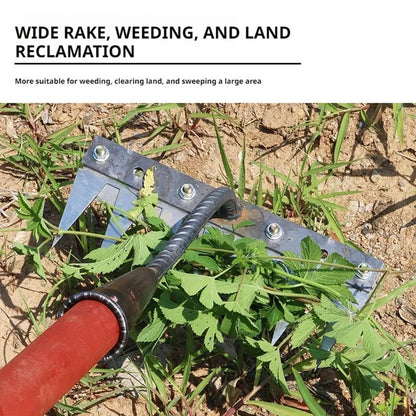 Carbon Steel Garden Weeding Rake – 5/6/7/8 Tandjordslossning & ogräsborttagningsverktyg för gård, trädgård och landskapsarkitektur