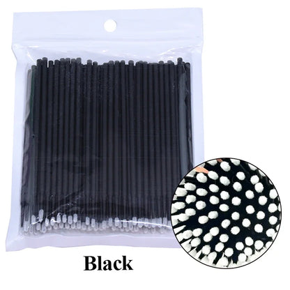 100PCS Eyelash Rengöringsborstar – Micro Cotton Swabs för Lash Extensions & Makeup Removal
