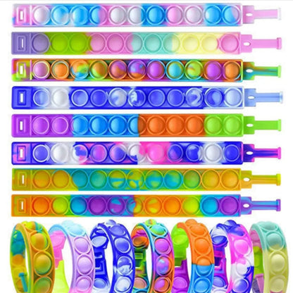12/24/36PCS Silikon Färgglada Bubble Wristband - Barn Fest Favoriter, Födelsedag Gåvor, Bröllop Souvenirer, Karneval & Semester Armband