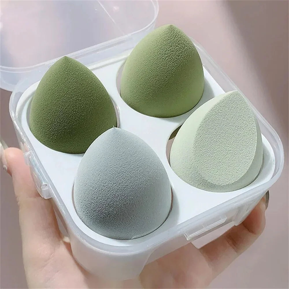 4PCS Makeup Sponge Blender Beauty Egg Cosmetic Puff – Soft Foundation & Powder Sponges för kvinnor, Professionella skönhetsverktyg