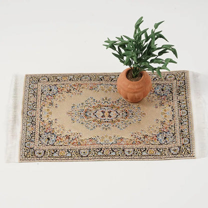 1:12 Skala Tyrkisk stil Miniature dukkehus Tæppe gulv dækker for at spille hus & dukke tilbehør