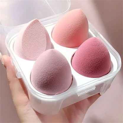 4PCS Makeup Sponge Blender Beauty Egg Cosmetic Puff – Soft Foundation & Powder Sponges för kvinnor, Professionella skönhetsverktyg