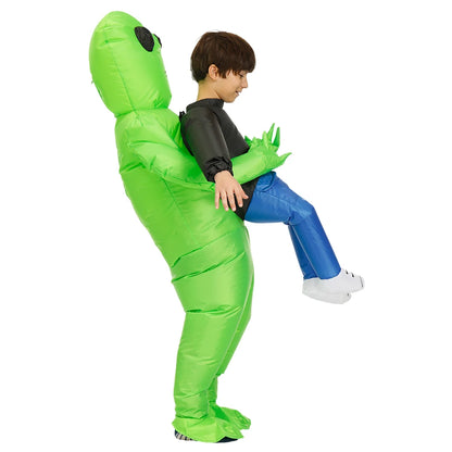 ET-Aliens Inflatable Costume – Scary Monster Cosplay for Adults & Kids, Halloween, Christmas, Thanksgiving, Party, Festival Costume